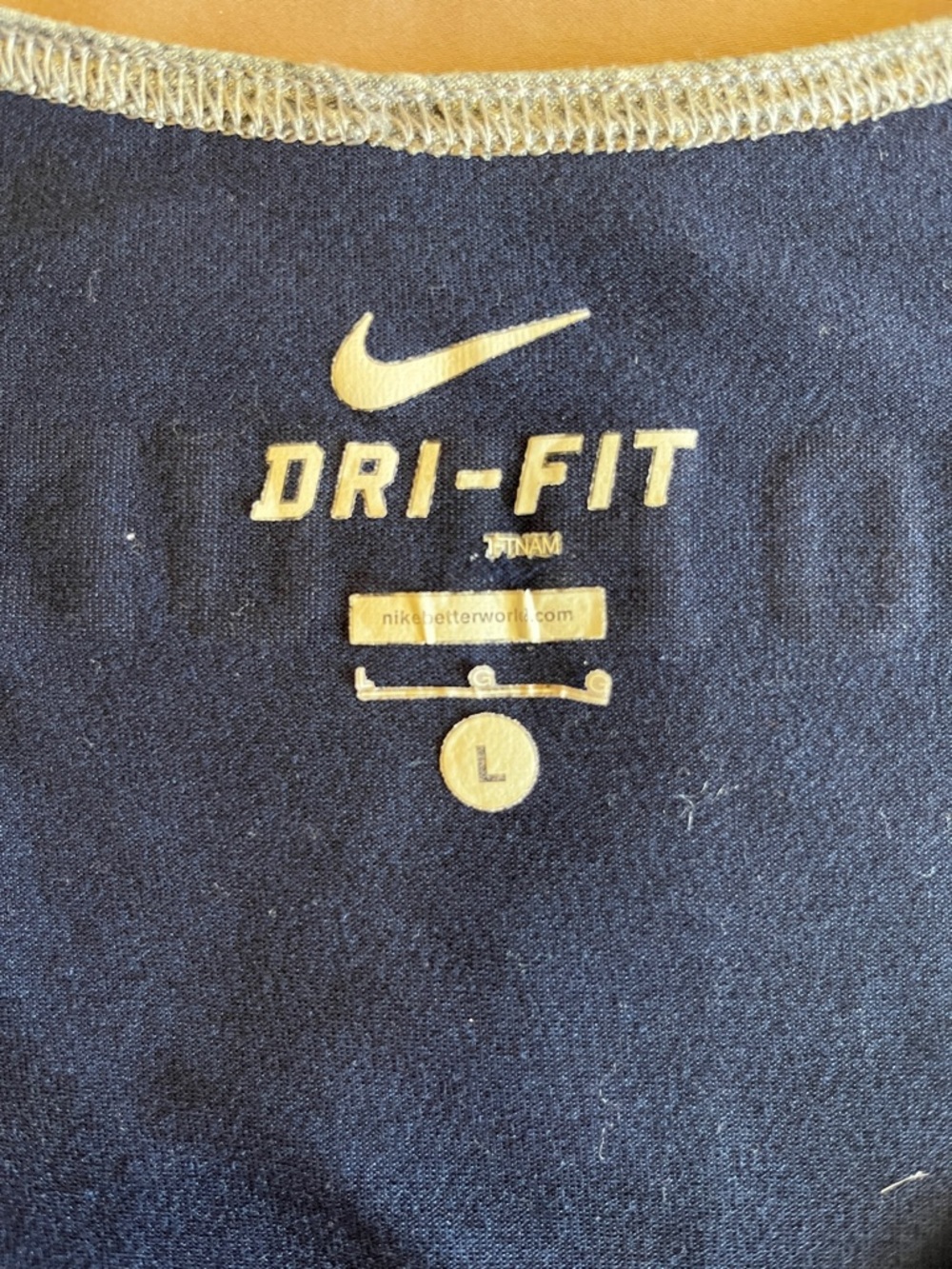 Nike Gray Dri-FIT Tank with Yellow Michigan 'M' - Picture 3 of 3